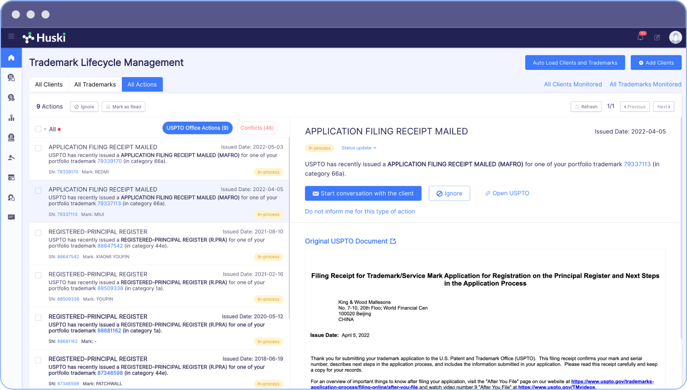 Office Action Management