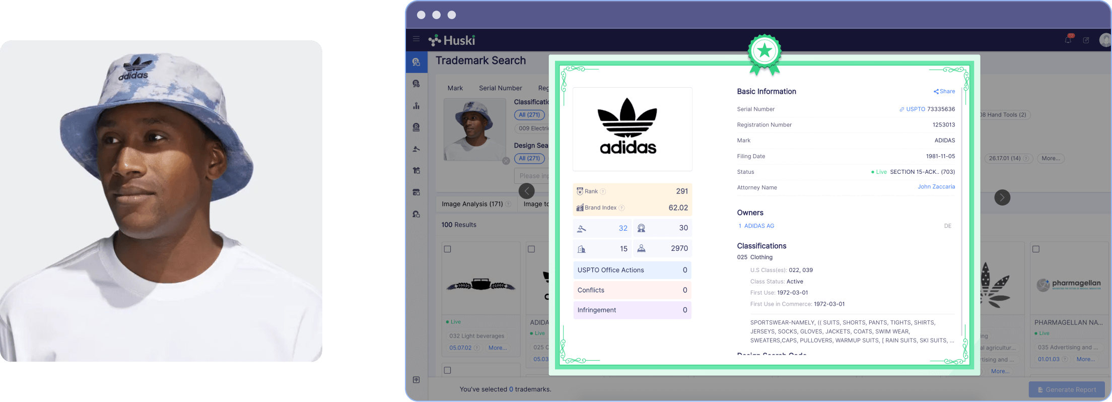 What does the AI perceive: a man in a hat or the Adidas logo?